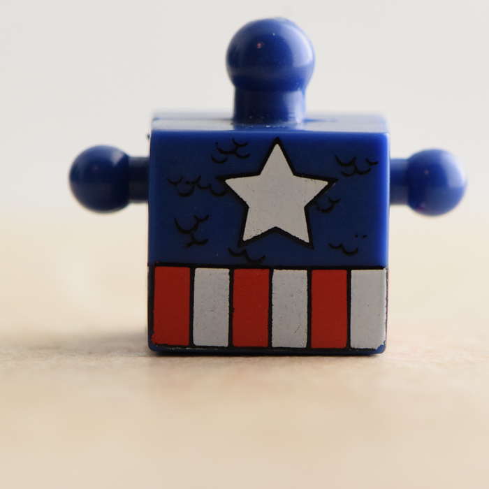 Captain America Blue and Red Torso (Marvel Wave 5)