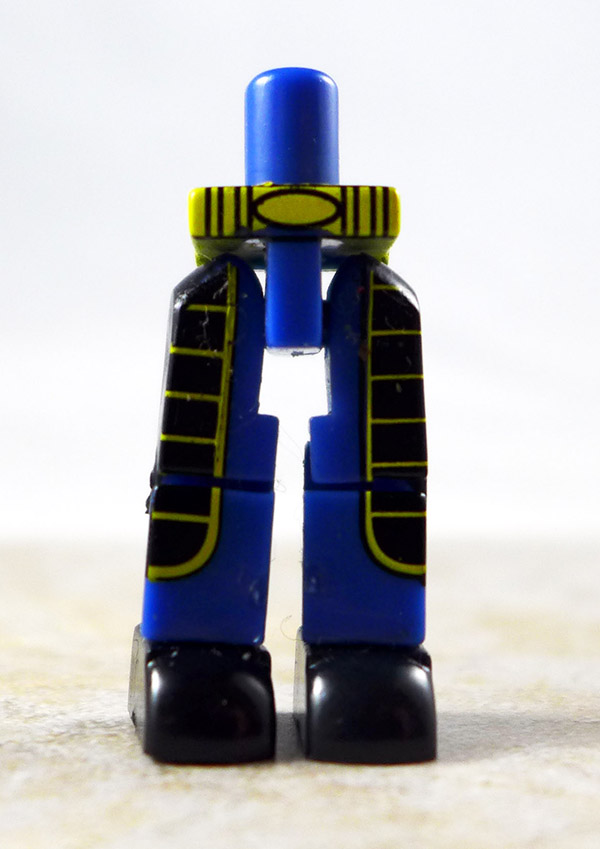 Blue Legs and Feet with Black and Yellow Design