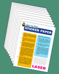 Laser Sticker Paper 10 Sheets White