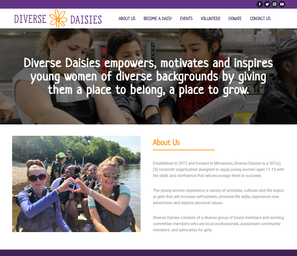 Diverse Daisies Website Design by Moving Tree Media