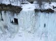 Frozen Minnehaha Falls Waterfall